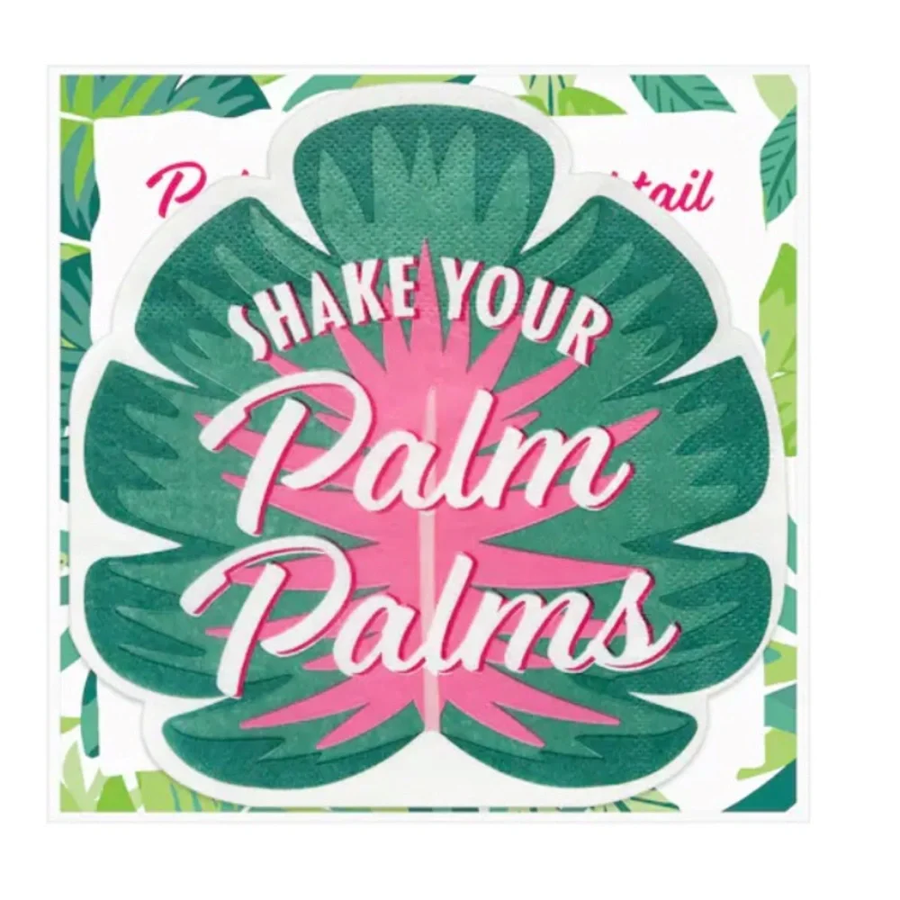 Assortment of tropical themed cocktail party napkins.